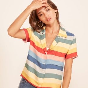 Reformation Multi Stripe Palma Top